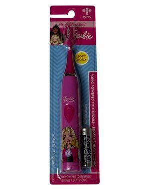 Barbie Sonic Powered Toothbrush Kids Soft Bristles Battery Included